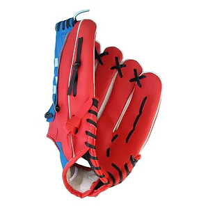 Guante De Beisbol Para Adulto Y Niños Medidas Deporte Color Rojo/azul Talla 12,5 Pulgadas