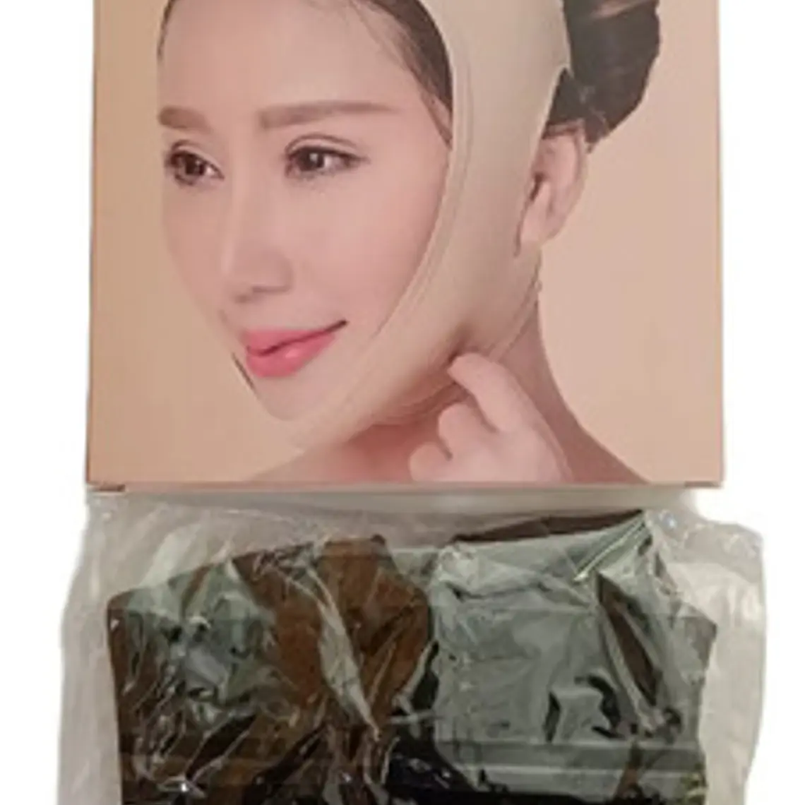 Mentonera Faja Facial Papada Rostro Medidas Full Color Negro Talla M 3