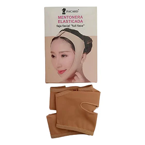 Mentonera Faja Facial Papada Rostro Medidas Flex Recibe Hoy Color Beige Talla L