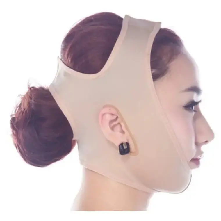 Mentonera Faja Facial Papada Rostro Medidas Flex Recibe Hoy Color Beige Talla L 8