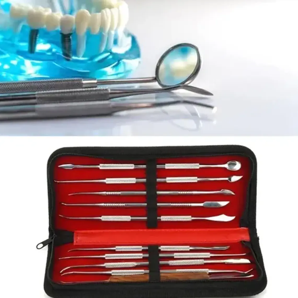 Set Espátulas Tallado Dental Laboratorio 10u Estuche Stgo Rojo 3