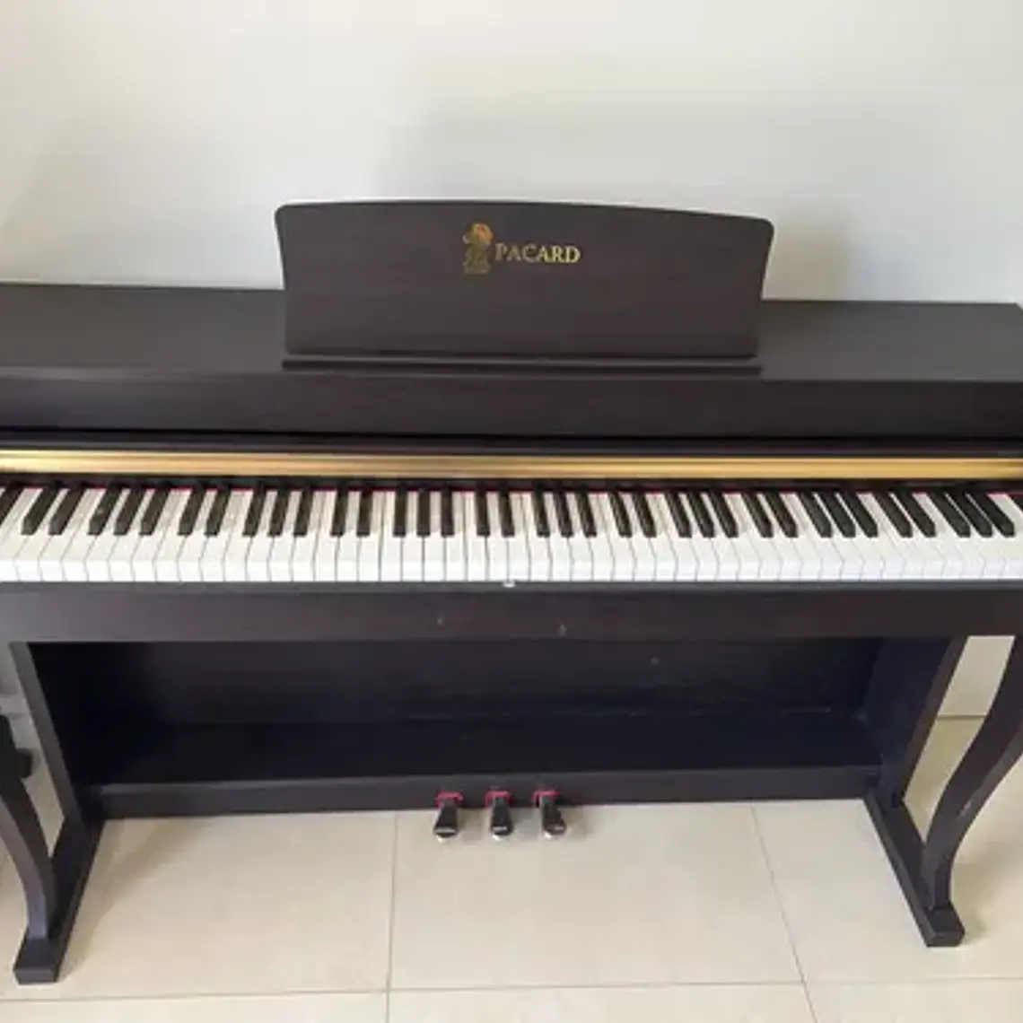 Piano Digital Pacard Realista 88 Teclas Madera Usb Color Marrón Oscuro 2