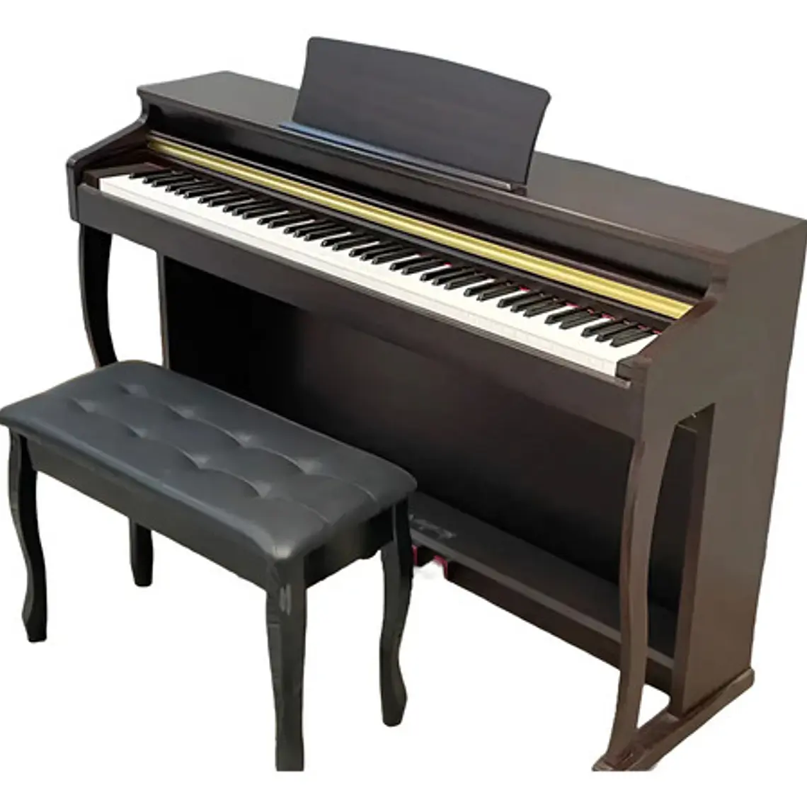 Piano Digital Pacard Realista 88 Teclas Madera Usb Color Marrón Oscuro 3