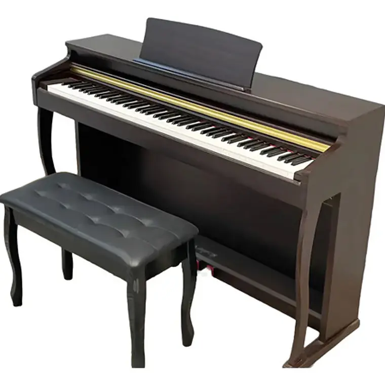 Piano Digital Pacard Realista 88 Teclas Madera Usb Color Marrón Oscuro 3
