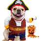 Disfraz Halloween Pirata Para Perro Gato Con Sombrero Y Capa - Miniatura 13