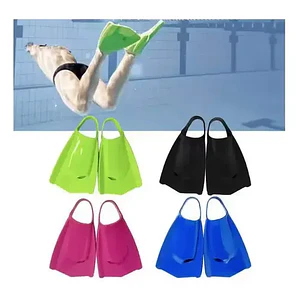 Aletas Natación Cortas Para Entrenamiento Silicona Resistent Color Rosa Talle De Las Patas De Rana Número 40-41
