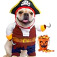 Disfraz Halloween Pirata Para Perro Gato Con Sombrero Y Capa Color Talla Xl - Miniatura 6