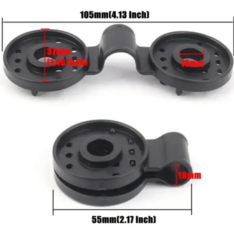 10 Clips Para Lona Toldo Malla Sombra Raschel Gancho Camping Negro 3