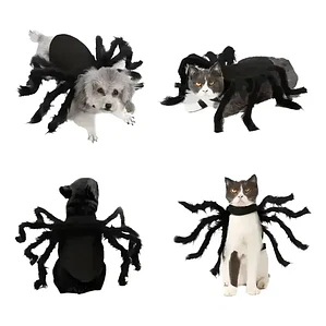 Disfraz Perro Gato Diseño Araña Halloween Y Risas Tamaños Color Talla S