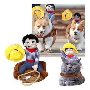 Disfraz Para Perros Y Gatos Con Jinete De Vaquero Dif Tallas Color Talla Xl