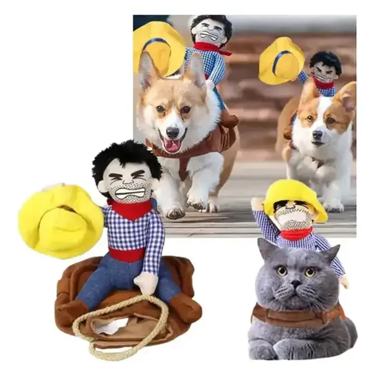 Disfraz Para Perros Y Gatos Con Jinete De Vaquero Dif Tallas Color Talla Xl 1