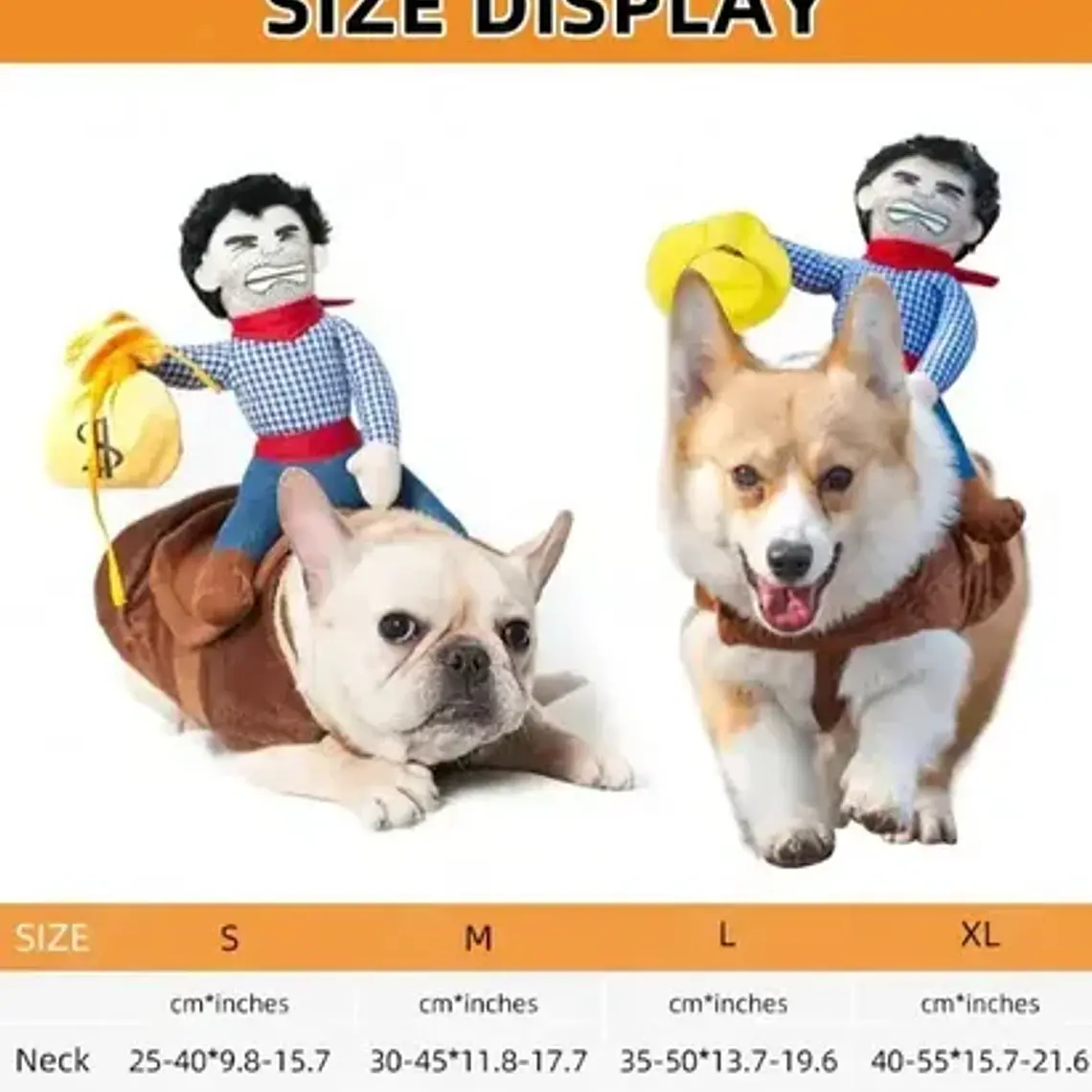 Disfraz Para Perros Y Gatos Con Jinete De Vaquero Dif Tallas Color Talla Xl 6