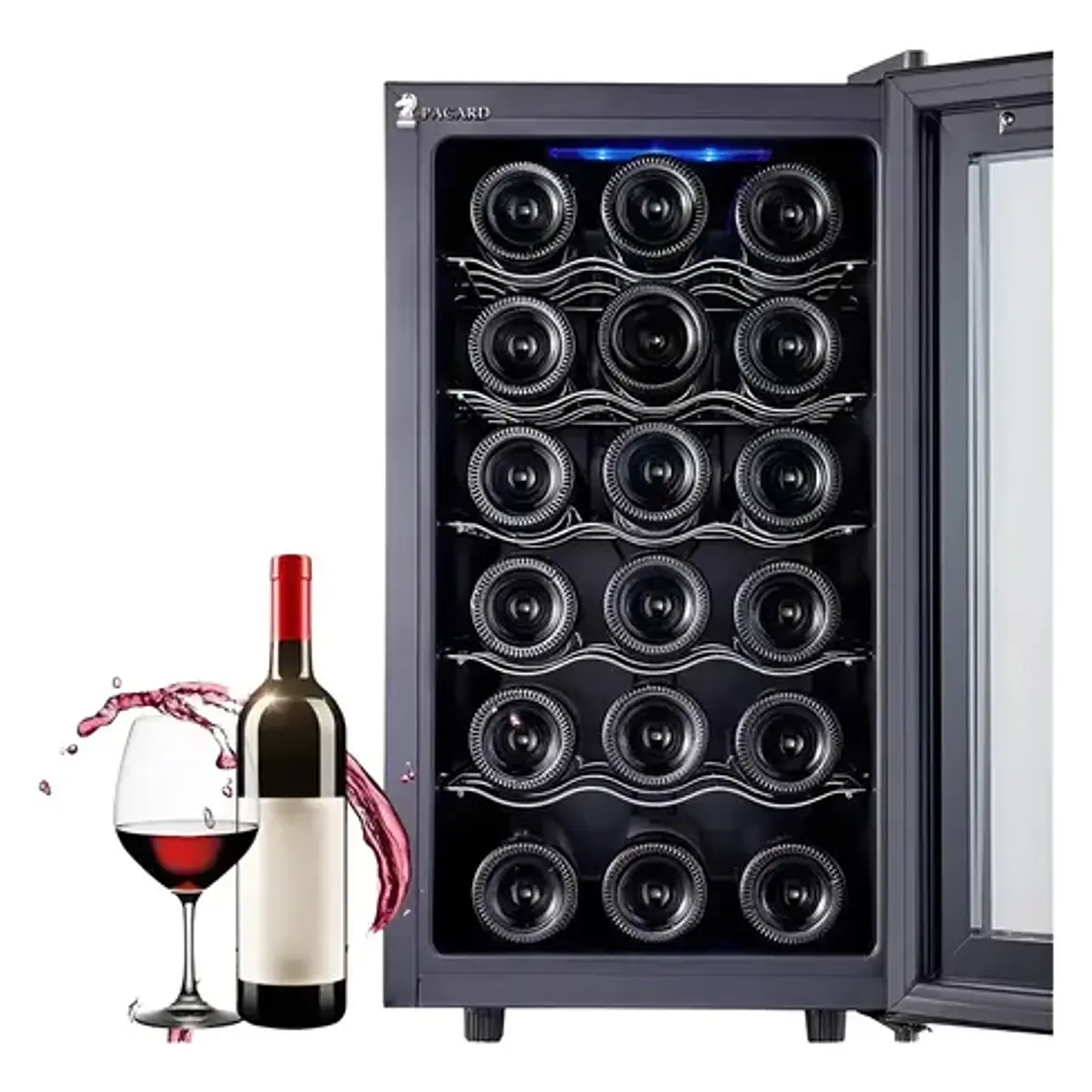 Cava Vino Termoeléctrica 18 Botellas Panel Pacard 1