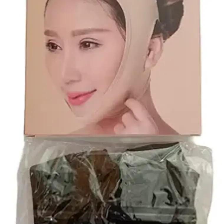 Mentonera Faja Facial Papada Rostro Medidas Full Color Negro Talla L 3