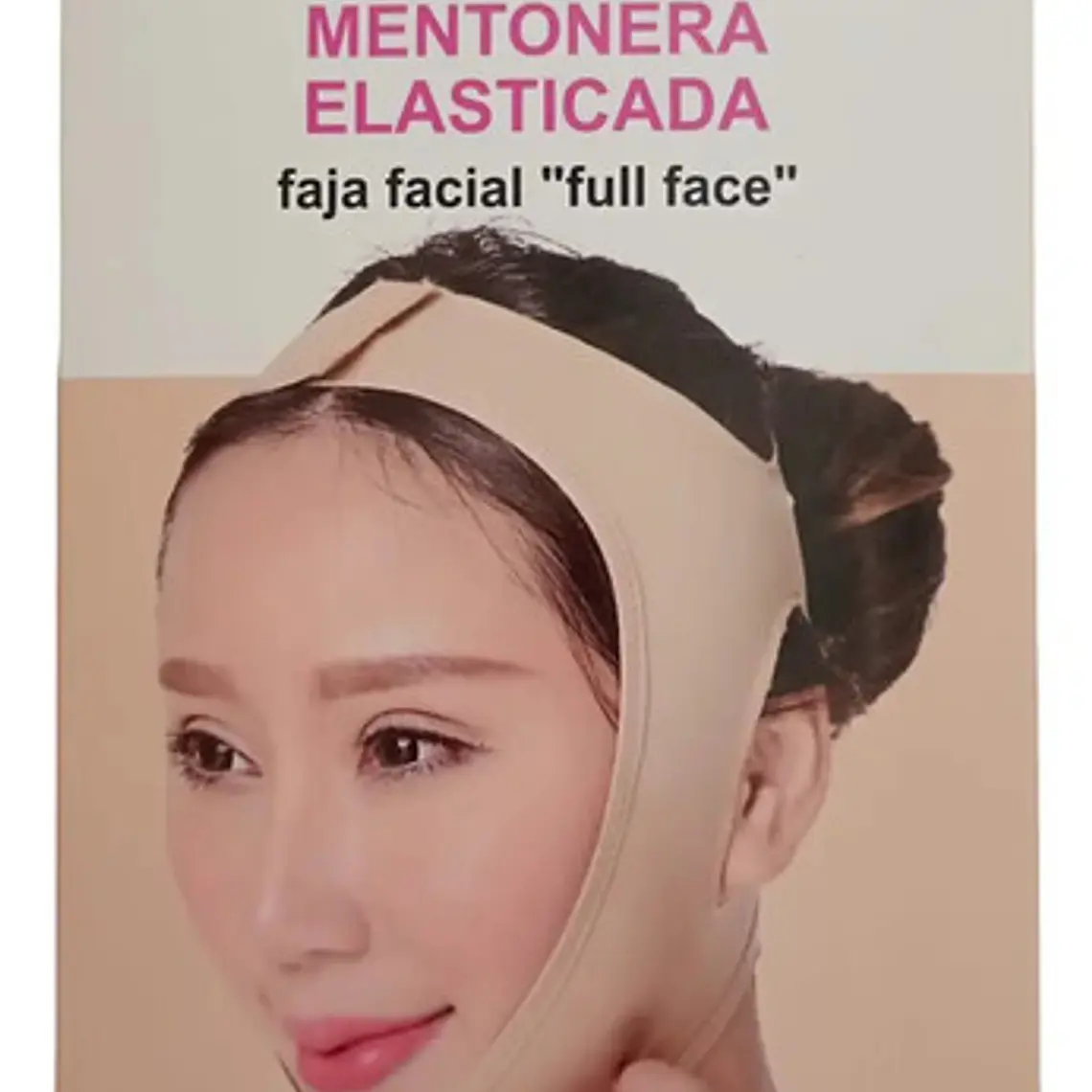 Mentonera Faja Facial Papada Rostro Medidas Full Color Negro Talla L 4