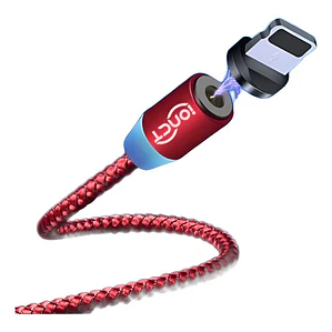Cable Cargador Rápido 2.4 Amp Tipo Micro Usb  Con Imán Rojo
