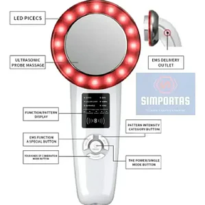 Set Radiofrecuencia Facial Y Corporal 6 En 1 Con Visor Stgo