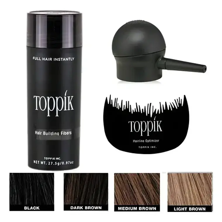 Pack Completo De Toppik 27.5g + Aplicador + Peine Santiago 39