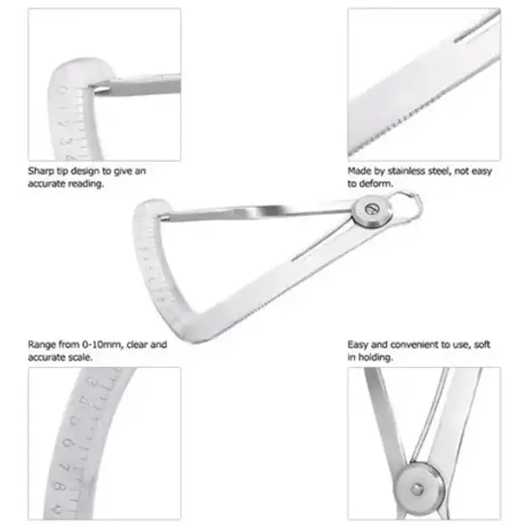 Calibrador De Metales Dental Acero Inoxidable Santiago 3