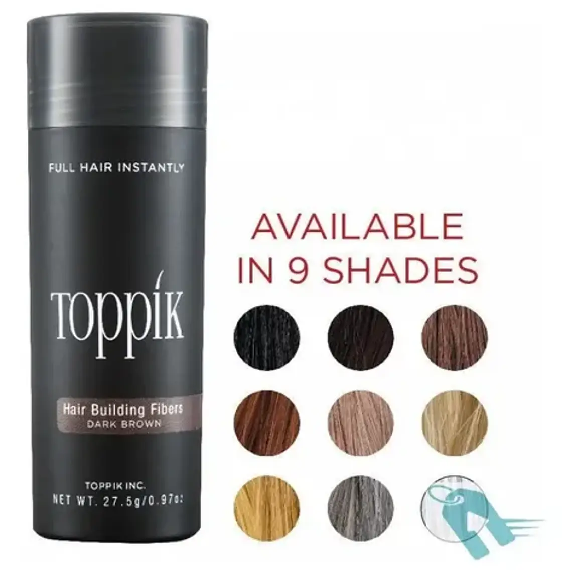 Pack Toppik Microfibras De Queratina + Aplicador Difusor 11