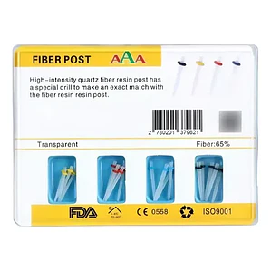 Kit Poste Fibra De Vidrio Odontologicos 20 Unidades + Fresas