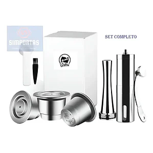 Set Completo 3 Cápsulas Reutilizables Acero Para Nespresso 