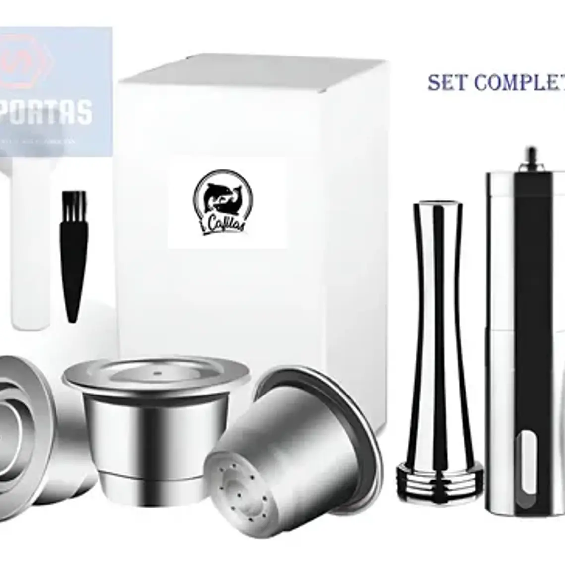 Set Completo 3 Cápsulas Reutilizables Acero Para Nespresso  1