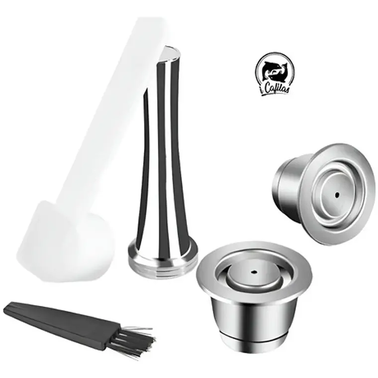Set Completo 3 Cápsulas Reutilizables Acero Para Nespresso  7