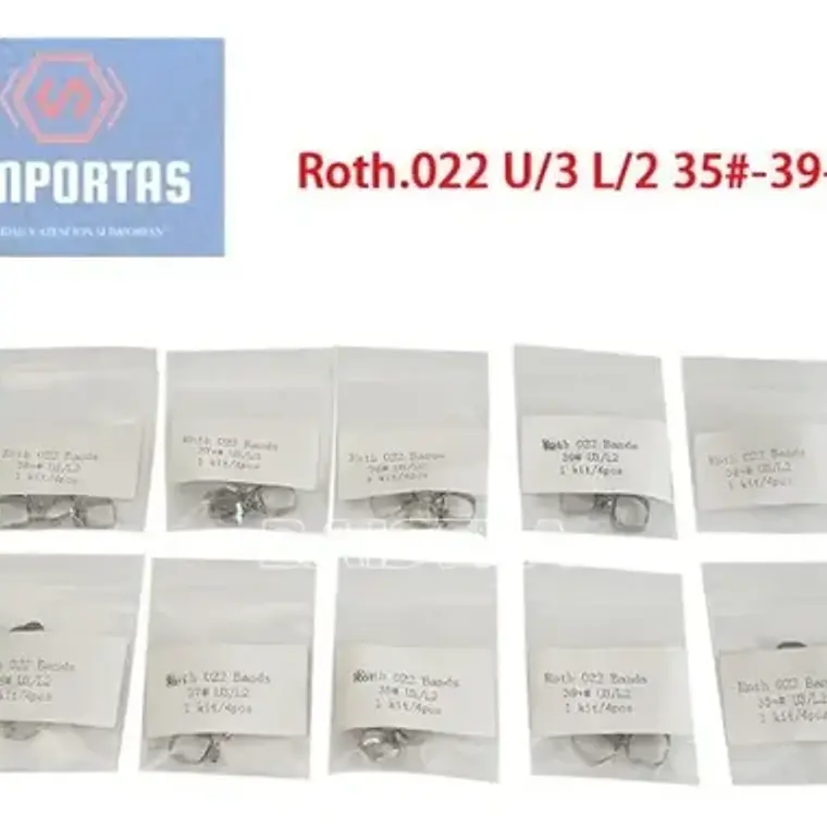 Bandas Molares Con Tubo Set De 4 Bandas Ortodoncia Santiago 24