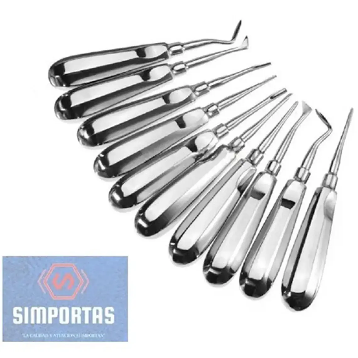 Elevadores Exodoncia Set De 10u Dental Incluye Winter Stgo. 4