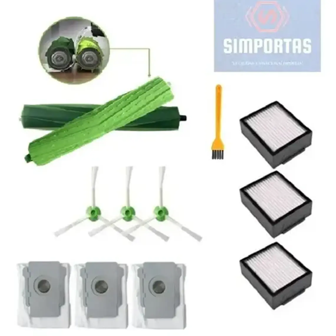 Set Xl Repuesto Bolsas Para Irobot Roomba I7+/i7 E5 E6 Stgo. 2