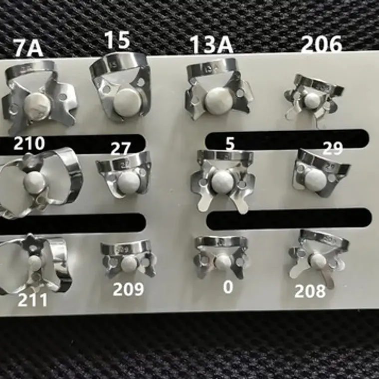 Clamp Dentales Acero Inox Kit Completo De 12u Santiago 4