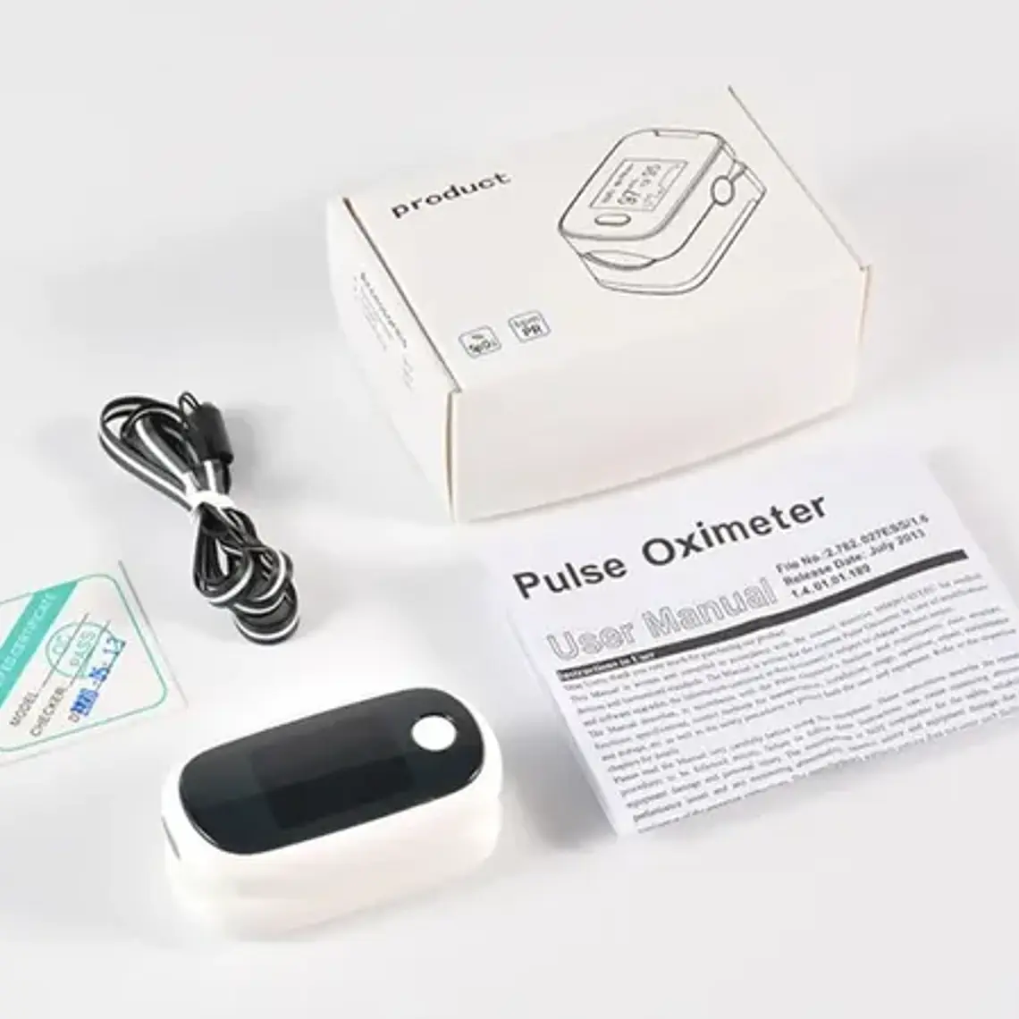 Oximetro De Pulso Usb Saturómetro Recargable Estuche Stgo 10