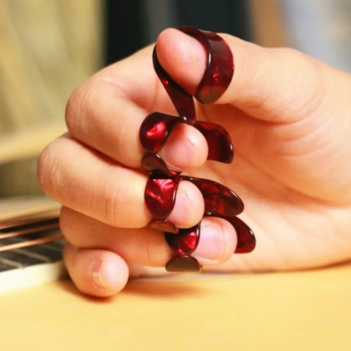 Protectores Dedos Guitarra Tipo Uñeta 4 En Uno Santiago 17