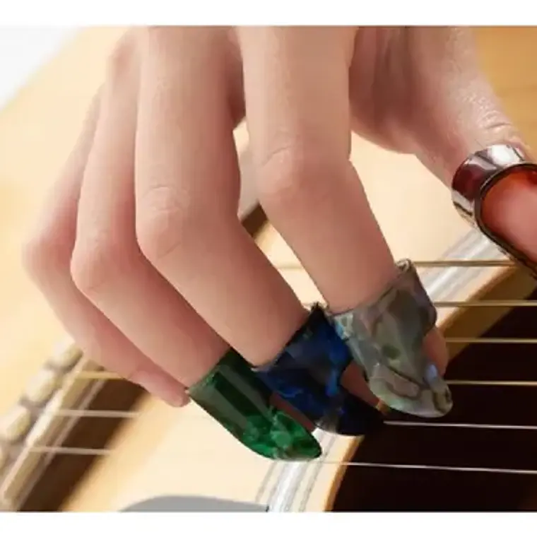 Protectores Dedos Guitarra Tipo Uñeta 4 En Uno Santiago 19