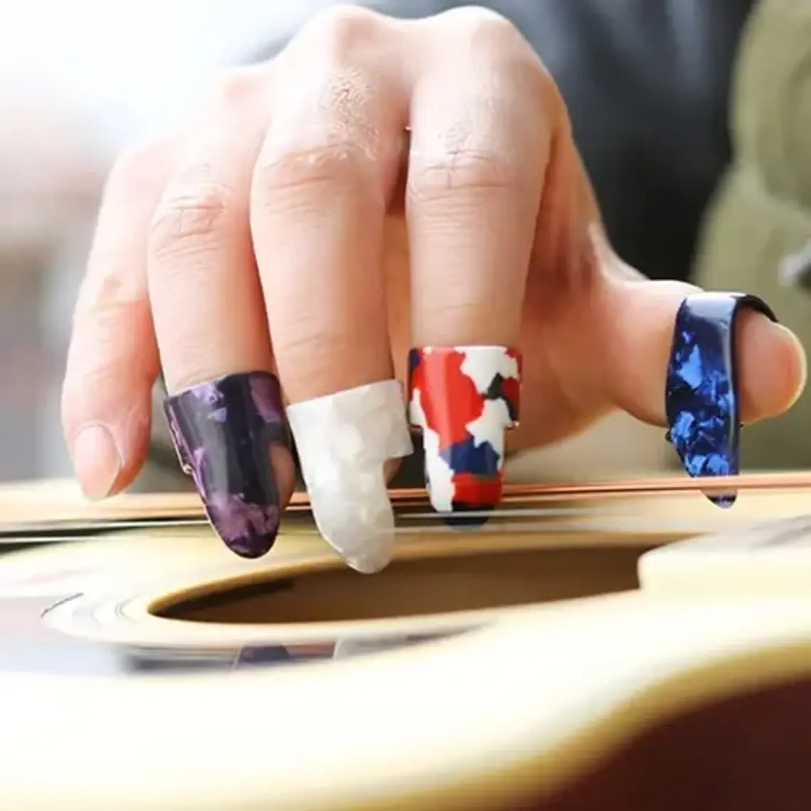 Protectores Dedos Guitarra Tipo Uñeta 4 En Uno Santiago 29
