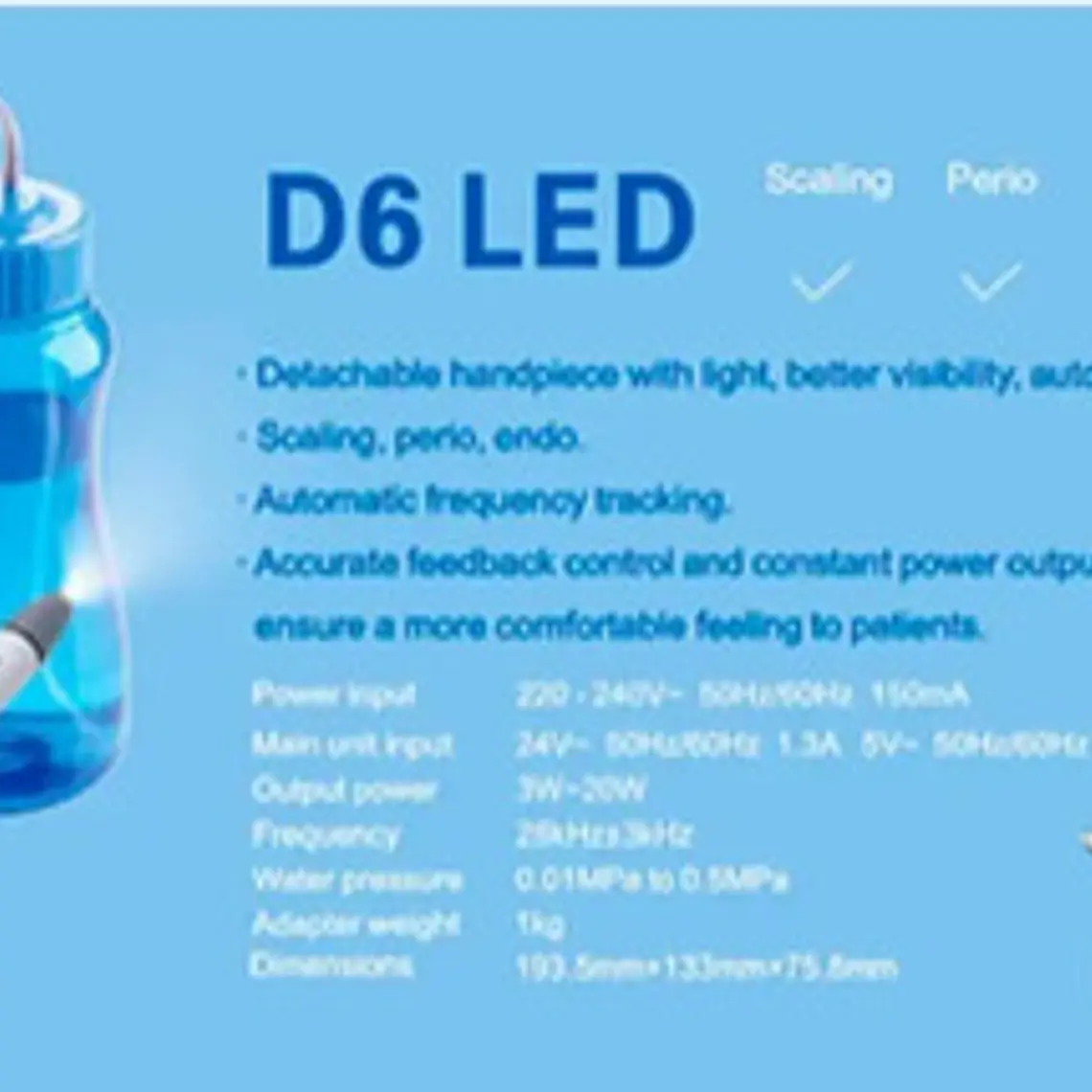 Scaler Ultrasonido Cavitador Dte D6 Led Con 5 Puntas Calidad 4