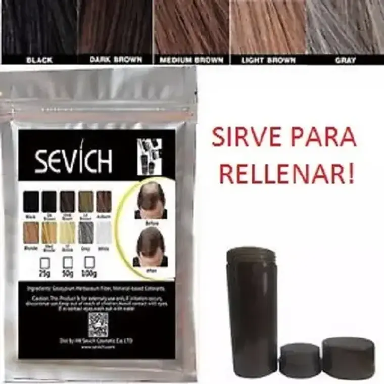 Toppik Recarga Pelo Polvo 100g No Nano Hair Fibras Santiago 19