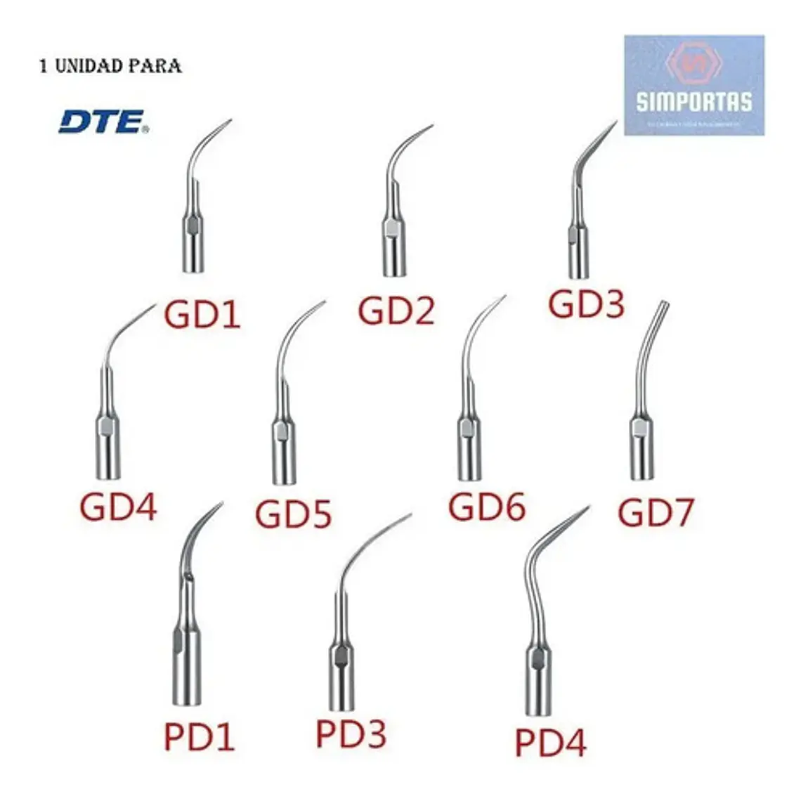 Puntas Scaler Ultrasonido Cavitron Dte/satelec Unidad  10