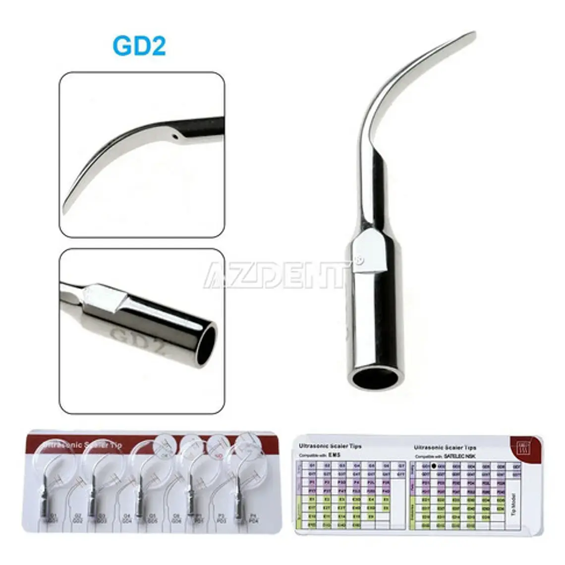 Puntas Scaler Ultrasonido Cavitron Dte/satelec Set 5 Stgo. 3