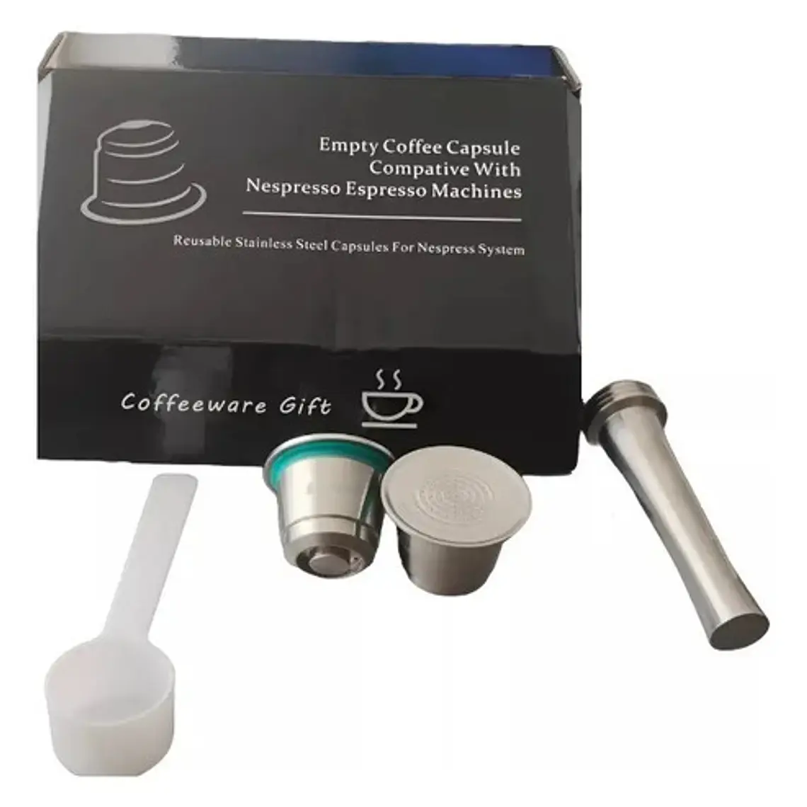 Pack Xl Cápsulas Reutilizable Acero Para Nespresso Nuevo 1