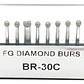 Fresas Redondas Piedras Diamante Odontología Br-30c Set 10u - Miniatura 2