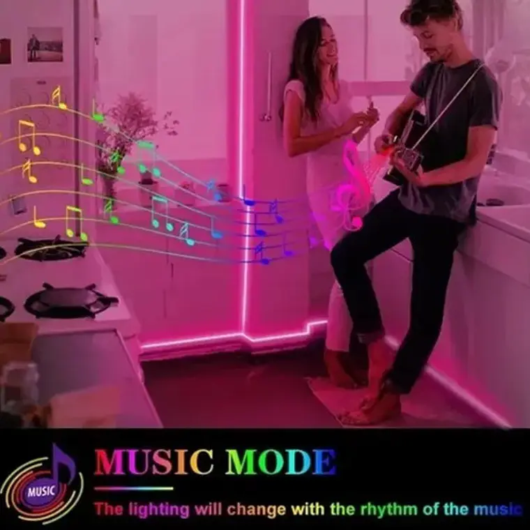 Cinta Luces Led Único 20mts Rgb 5050 Wifi Alexa Música Stgo. 6