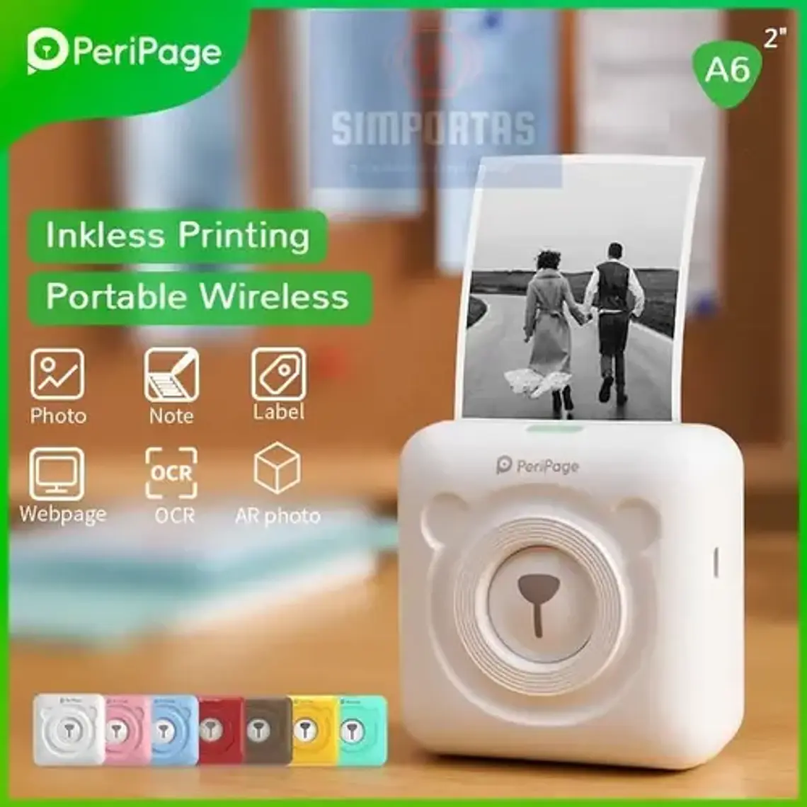 Mini Impresora Térmica Peripage Bt Portátil Goojprt Santiago 2