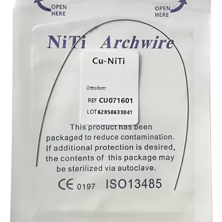 Arco Ortodoncia Cobre Niti Redondo Único Santiago 3