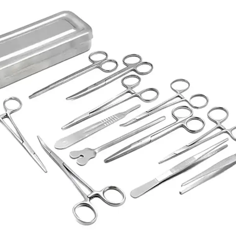 Set Quirúrgico Caja Acero Con 13 Instrumentos Cirugía Menor 1