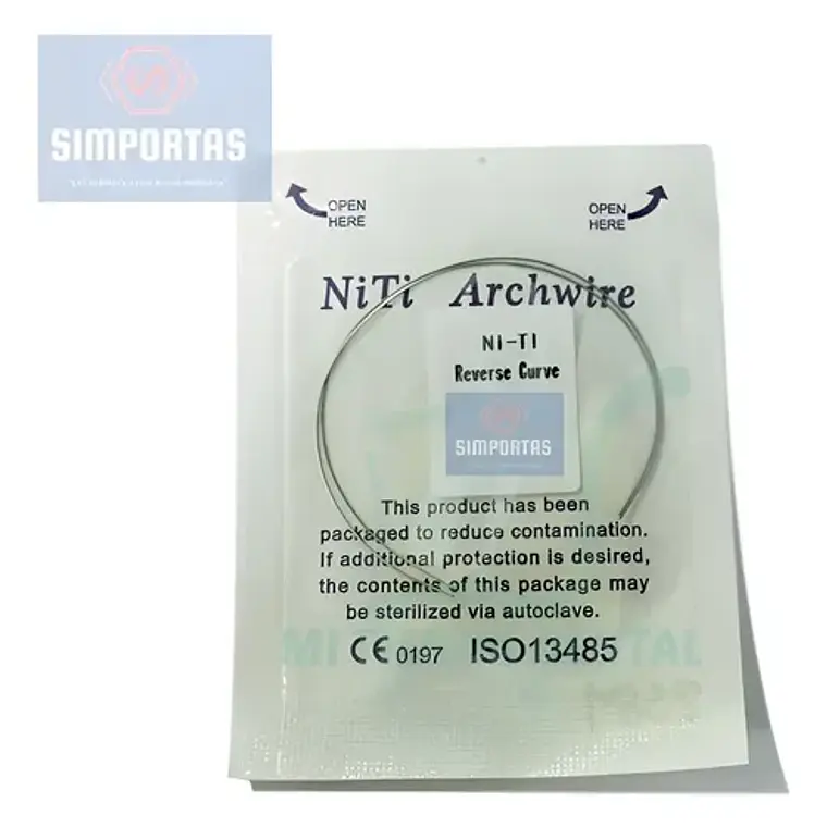 Arcos Curva Reversa Niti Super Elástico Ortodoncia 2u/sobre 9