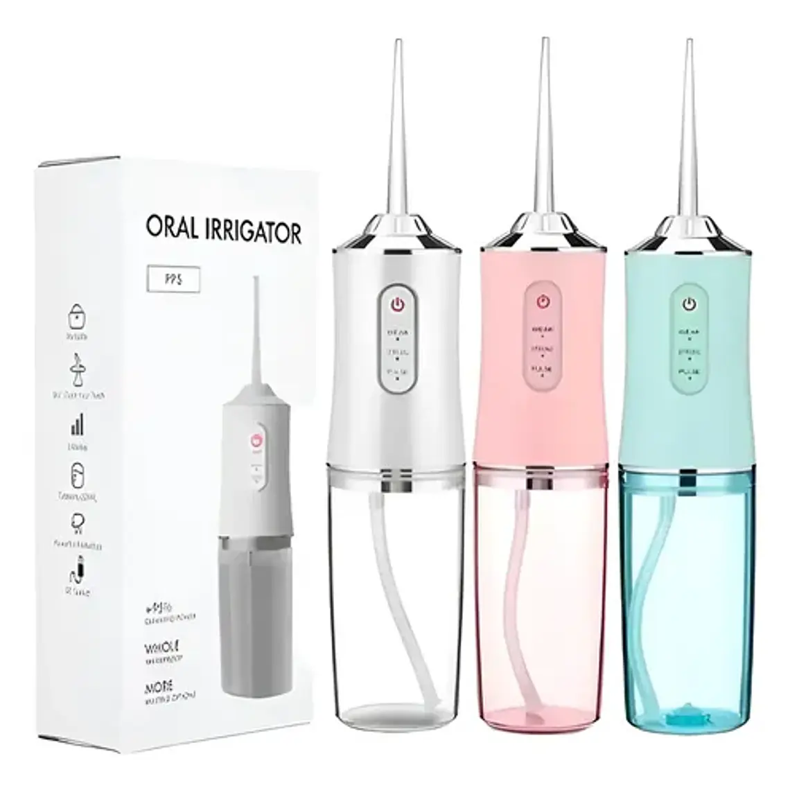 Irrigador Dental Limpieza Bucal Recargable 5 Modos Ipx7 26