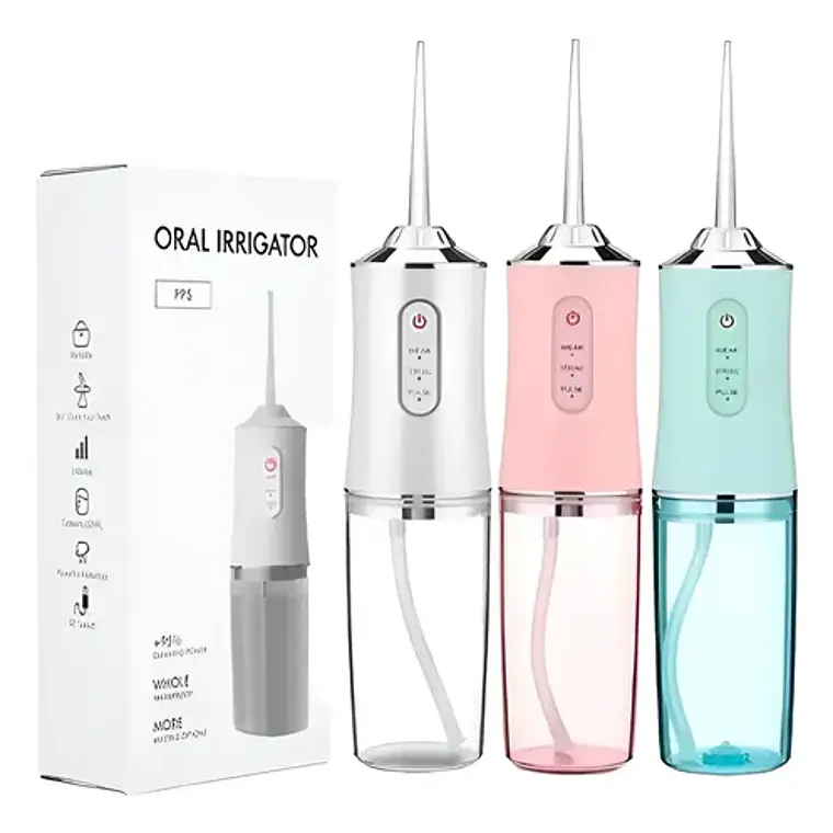 Irrigador Dental Limpieza Bucal Recargable 5 Modos Ipx7 26