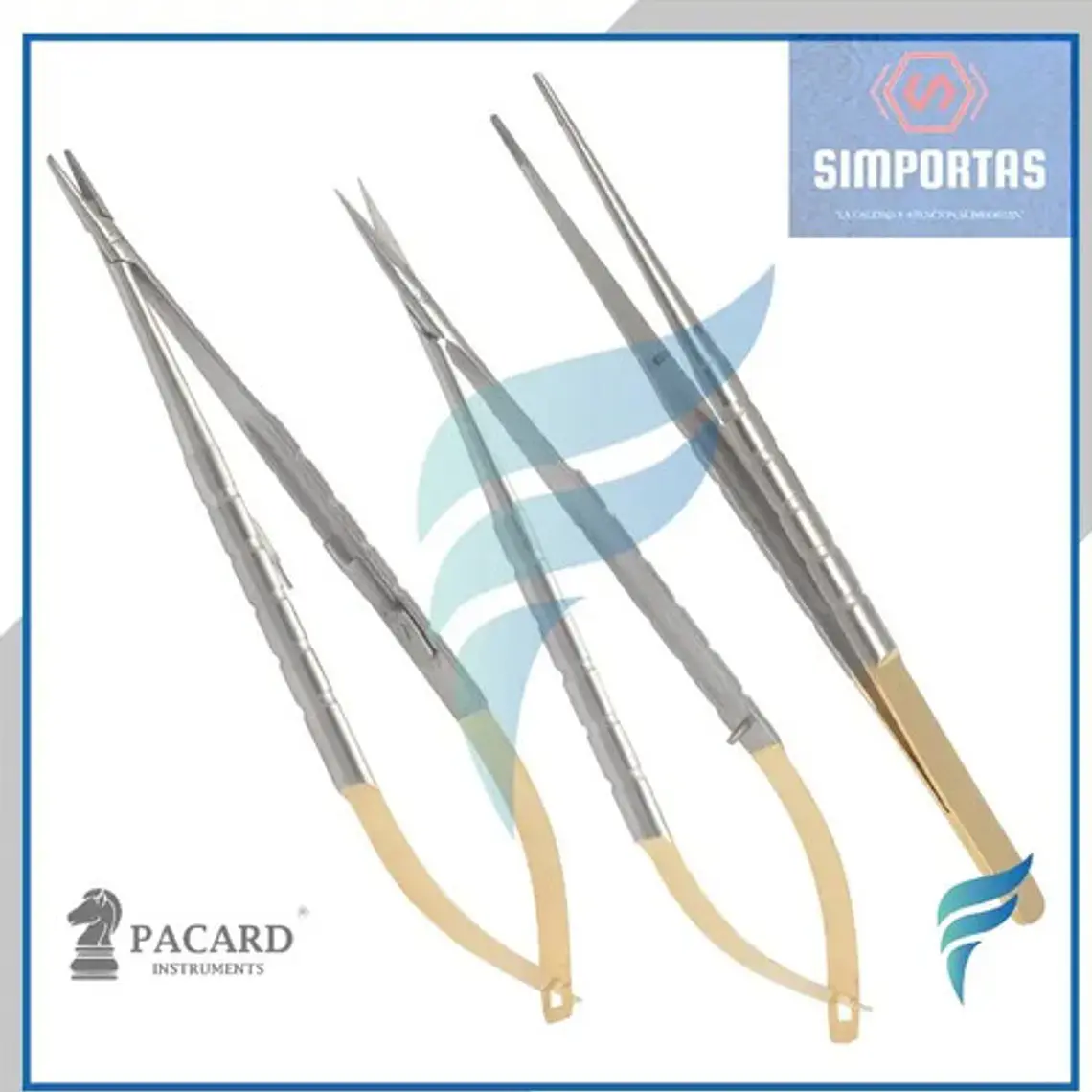 Kit Quirúrgico 3 Piezas Castroviejo Pinza Tijeras 18cm Stgo. 3